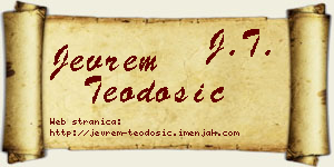 Jevrem Teodosić vizit kartica